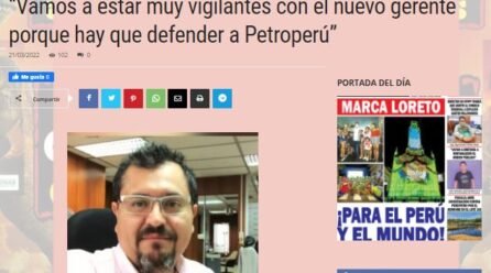 STAPP SEGUIRA VIGILANTE CON LA NUEVA ADMINISTRACIÓN DE PETROPERÚ