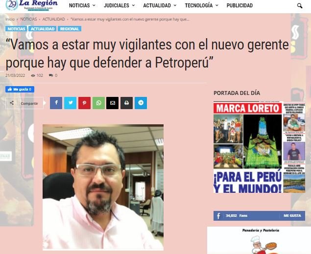 STAPP SEGUIRA VIGILANTE CON LA NUEVA ADMINISTRACIÓN DE PETROPERÚ